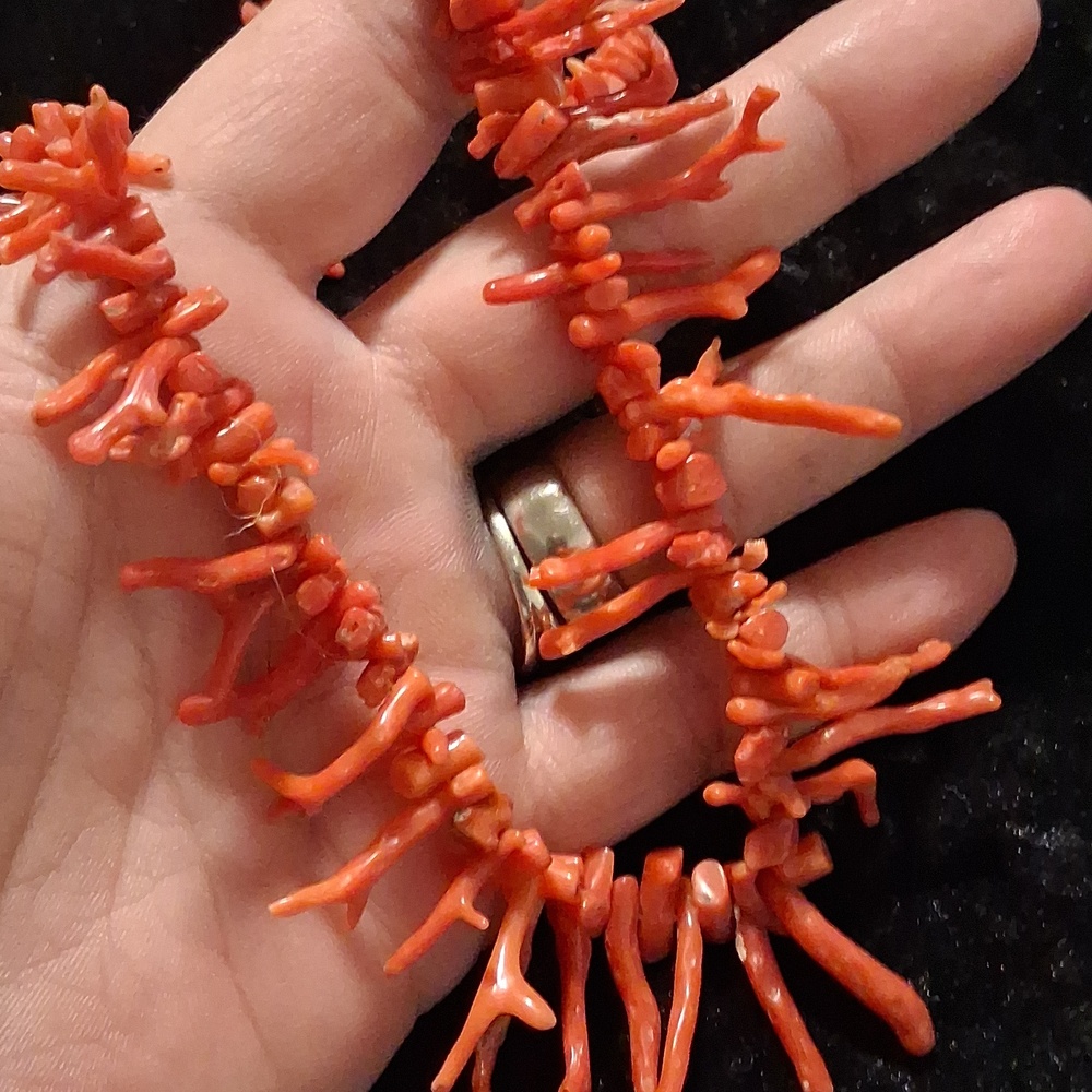 Vintage Branch Coral Necklace 18 In. Long